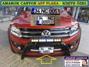 AMAROK CANYON APP PLAKA KİŞİYE ÖZEL AMAROK CANYON BAKIR TURUNCU AKSESUARLARI