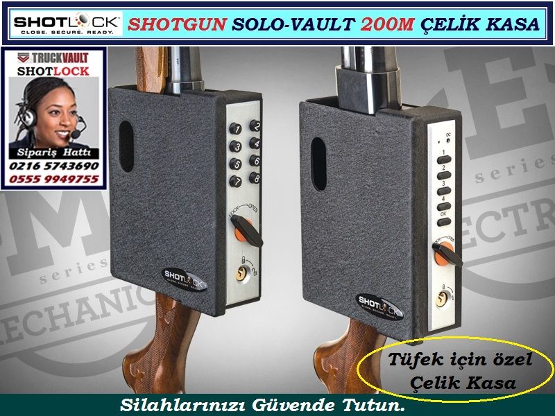 SGL-KASA-12T SHOTLOCK SHOTGUN SOLO-VAULT 200M ÇELİK KASA TÜFEK KASASI