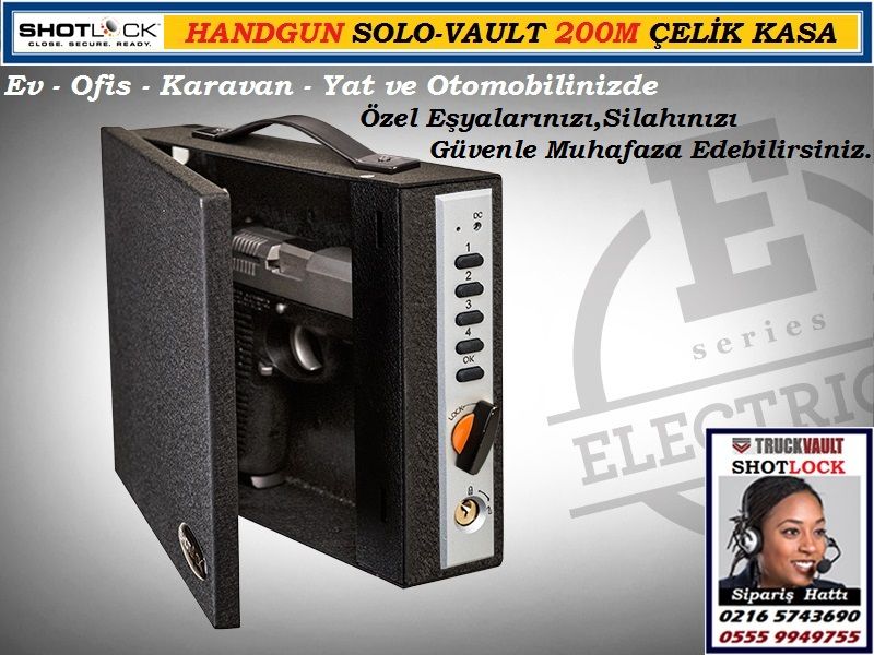 SGL-451-12S AMAROK SHOTLOCK HANDGUN SOLO-VAULT 200M ÇELİK KASA SİLAH KASASI