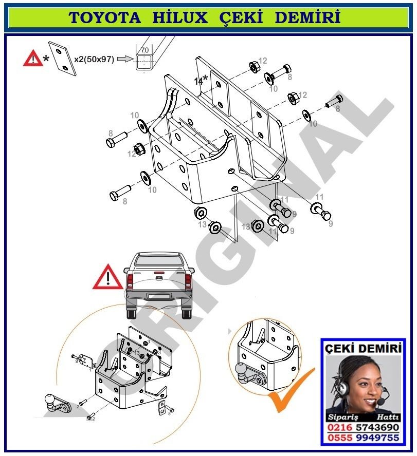 TOYOTA HİLUX ÇEKİ DEMİRİ (04/2009-...)