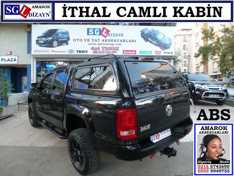 AMAROK İTHAL CAMLI KABİN SÜRGÜLÜ CAMLI SİYAH AMAROK AKSESUARLARI