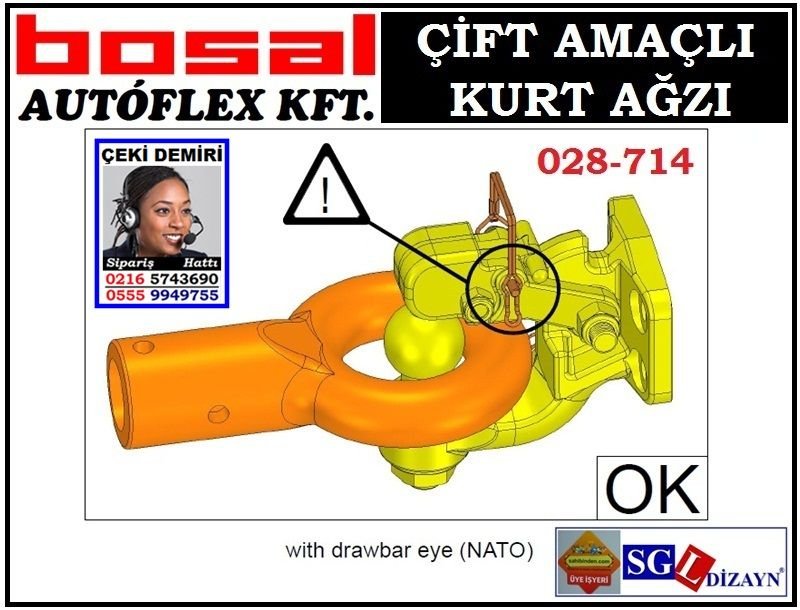 SGL-Ç-451-11E AMAROK NATO TİPİ KURT AĞZI ÇEKİ DEMİRİ AMAROK AKSESUARLARI