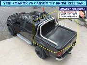 V6-S-1-8 YENİ AMAROK V6 CANYON TİP KROM ROLLBAR AMAROK AKSESUARLARI SGL