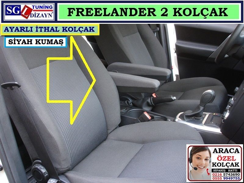 SGL-24108 FREELANDER 2 KOLÇAK SİYAH KUMAŞLI İTHAL AYARLI FREELANDER 2 AKSESUARLARI