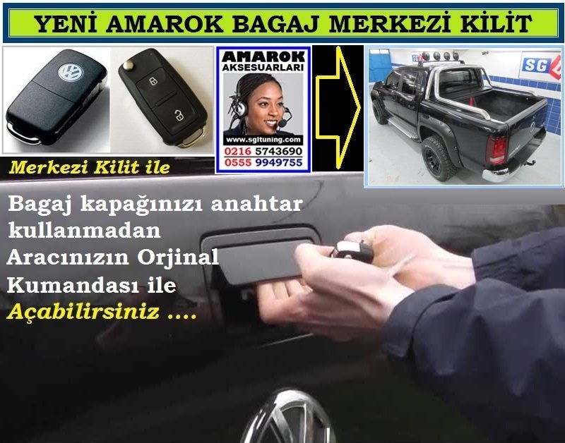 V6-S-1-10 YENİ AMAROK V6 BAGAJ KAPAĞI MERKEZİ KİLİT SİSTEMİ SGL TUNİNG