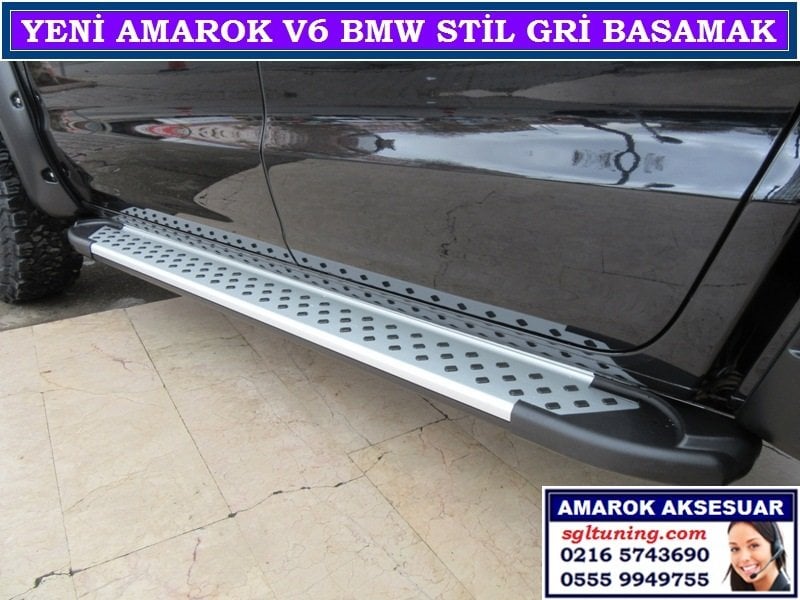 V6-S-1-11 YENİ AMAROK V6 BMW TİPİ GRİ BASAMAK AMAROK V6 AKSESUARLARI SGL