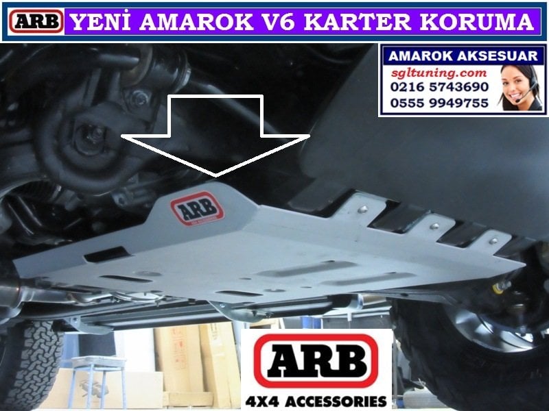 V6-S-1-18 YENİ AMAROK V6 AKSESUARLARI AMAROK V6 ARB KARTER KORUMA SGL TUNİNG