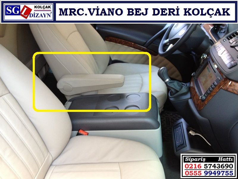 SGL-27107 MERCEDES VİANO KOLÇAK BEJ DERİ ORJİNAL KOLÇAK