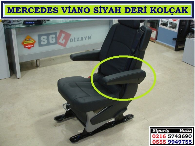 SGL-27106 MERCEDES VİANO KOLÇAK SİYAH DERİ ORJİNAL KOLÇAK