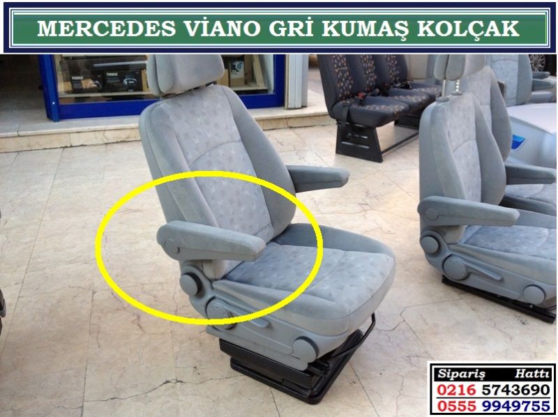 SGL-27108 MERCEDES VİANO KOLÇAK GRİ KUMAŞ ORJİNAL KOLÇAK