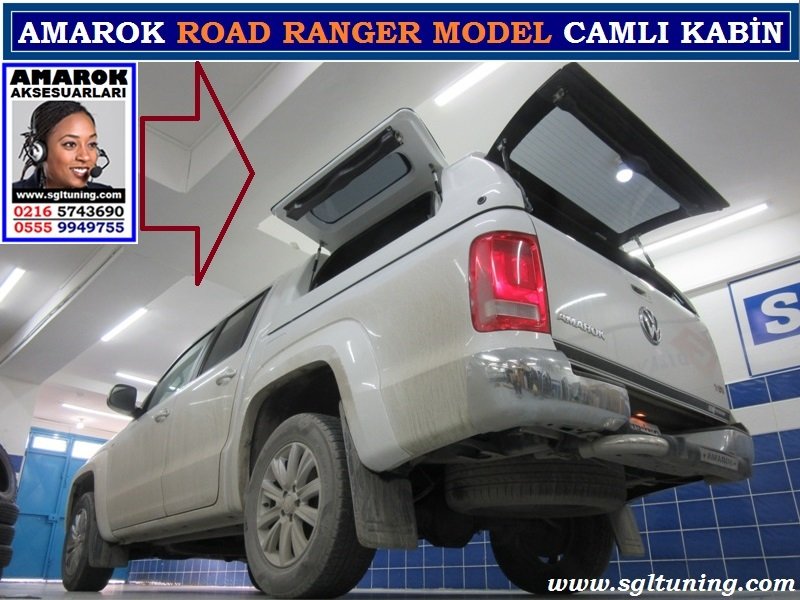 AMAROK CAMLI KABİN ROAD RANGER MODEL YAN CAMLARI YUKARI AÇILIR CAMLI KABİN