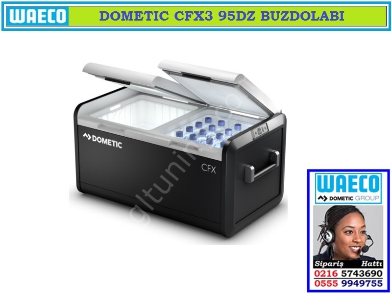 Kamyon Tır Buzdolabı Dometic & Waeco CFX3 95DZ CoolFreeze 93 lt. Çift Bölge Kompresörlü Soğutucu