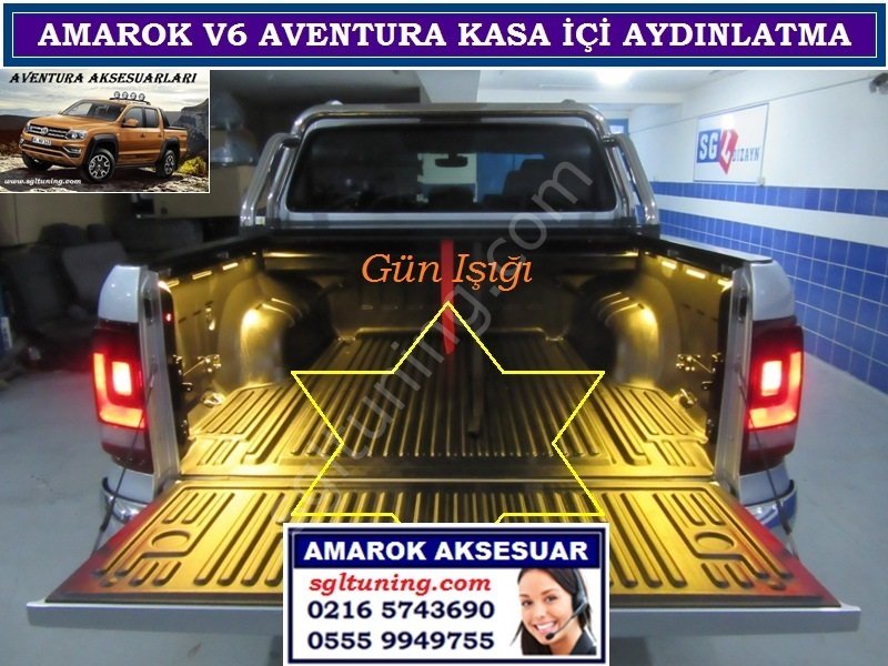 YENİ AMAROK V6 AVENTURA KASA İÇİ LED AYDINLATMA GÜN IŞIĞI SGLTUNİNG