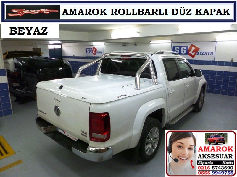 BEYAZ AMAROK SPORT ROLLBARLI DÜZ KAPAK