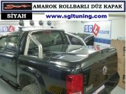 SİYAH AMAROK SPORT ROLLBARLI DÜZ KAPAK