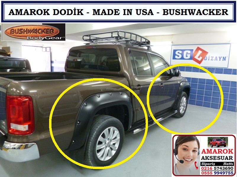 KAHVERENGİ AMAROK DODİK BUSHWACKER FENDER FLARES