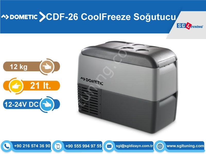 Dometic & Waeco CDF-26 CoolFreeze 21 lt. Kompresörlü Soğutucu