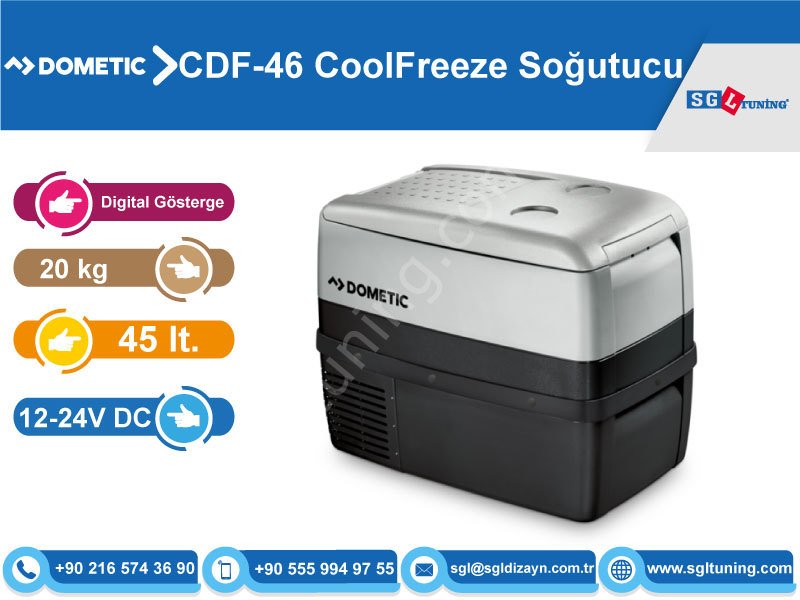 Dometic & Waeco CDF-46 CoolFreeze 45 lt. Kompresörlü Soğutucu