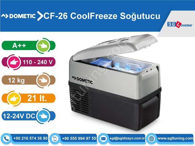 Dometic & Waeco CF-26 CoolFreeze 21 lt. Kompresörlü Soğutucu