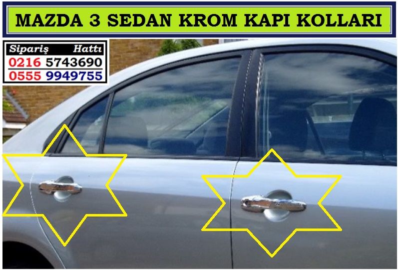 SGL02 MAZDA 3 SEDAN KROM KAPI KOLLARI MAZDA 3 SEDAN AKSESUARLARI