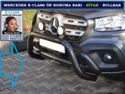 X-CLASS ÖN KORUMA BARI SİYAH BULL BAR MERCEDES X-CLASS AKSESUARLARI