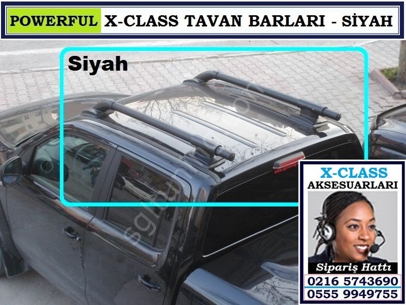 X-CLASS TAVAN BARLARI SİYAH POWERFUL X-CLASS AKSESUARLARI