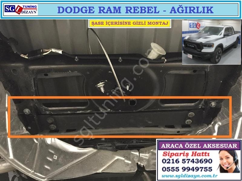 DODGE RAM REBEL AĞIRLIK ŞASE İÇERİSİNE GİZLİ DODGE RAM AKSESUARLARI