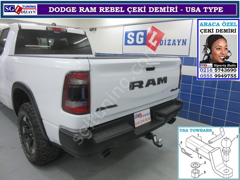 DODGE RAM REBEL ÇEKİ DEMİRİ USA TYPE DODGE RAM REBEL AKSESUARLARI