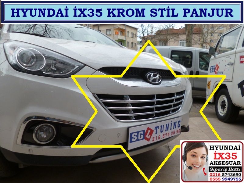 SGL38 HYUNDAİ İX35 KROM ÖN PANJUR STİL İX35 AKSESUARLARI