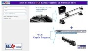 Audi A4 sedan Thule 4 Lü Kayak Taşıyıcı ve Wing Bar Seti