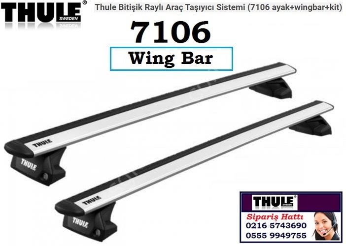 Thule Bitişik Raylı Araç Taşıyıcı Sistemi 753-(7106 ayak+wingbar+kit)