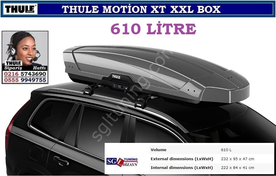 THULE MOTİON XT XXL GRİ (610 LİTRE) BOX