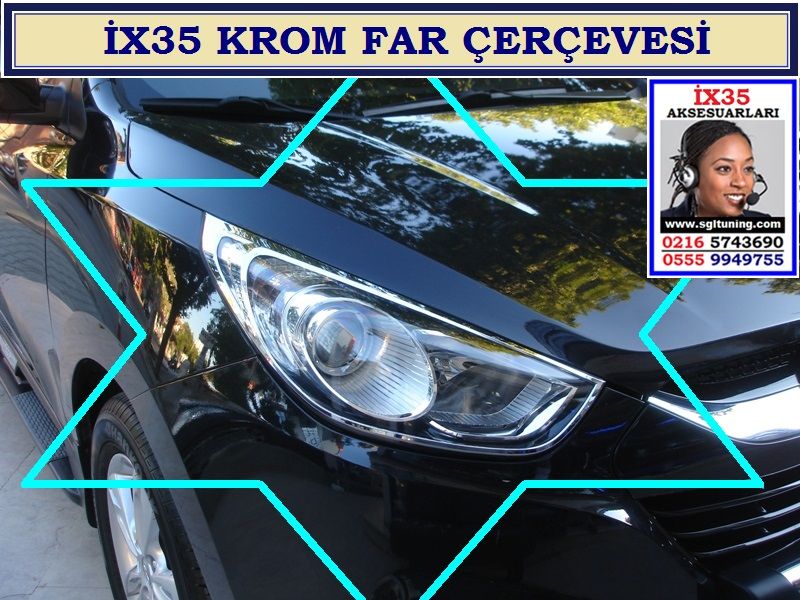 13102 İX35 KROM FAR ÇERÇEVESİ İX35 AKSESUARLARI
