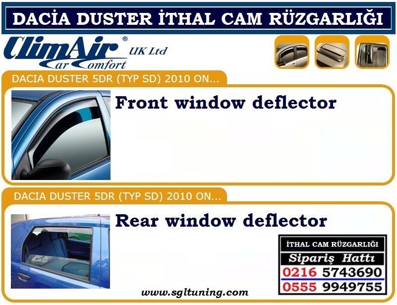 DACİA DUSTER CAM RÜZGARLIĞI 2010R DUSTER AKSESUARLARI