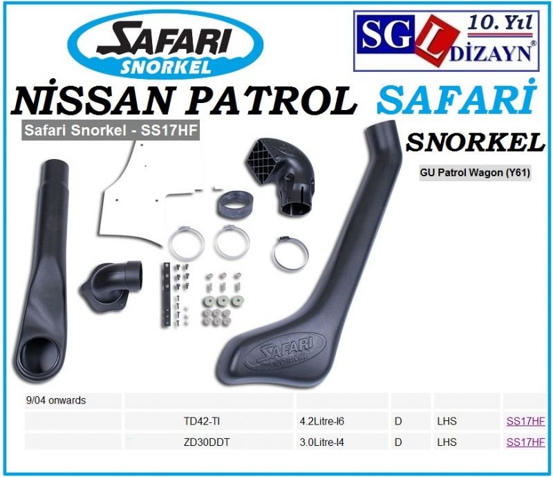 NİSSAN PATROL GU SERİ 4 SAFARİ SNORKEL SS17HF