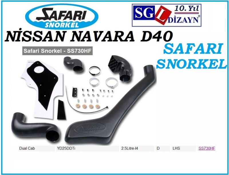 NİSSSAN NAVARA D40 SAFARİ SNORKEL SS730HF