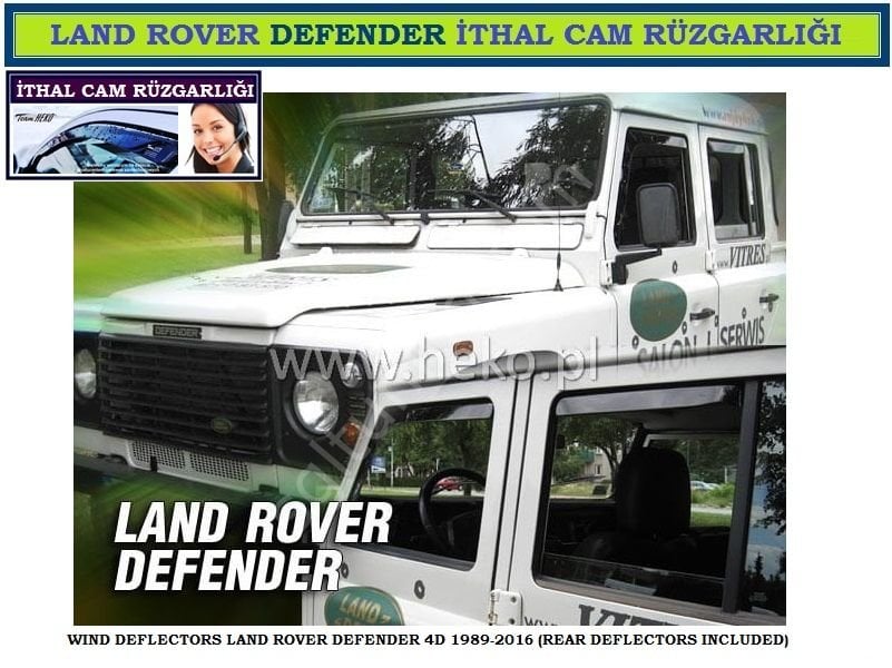 LAND ROVER DEFENDER 1989-2016 ÖZEL CAM RÜZGARLIĞI KAMPANYA ÜRÜNÜ HEKO