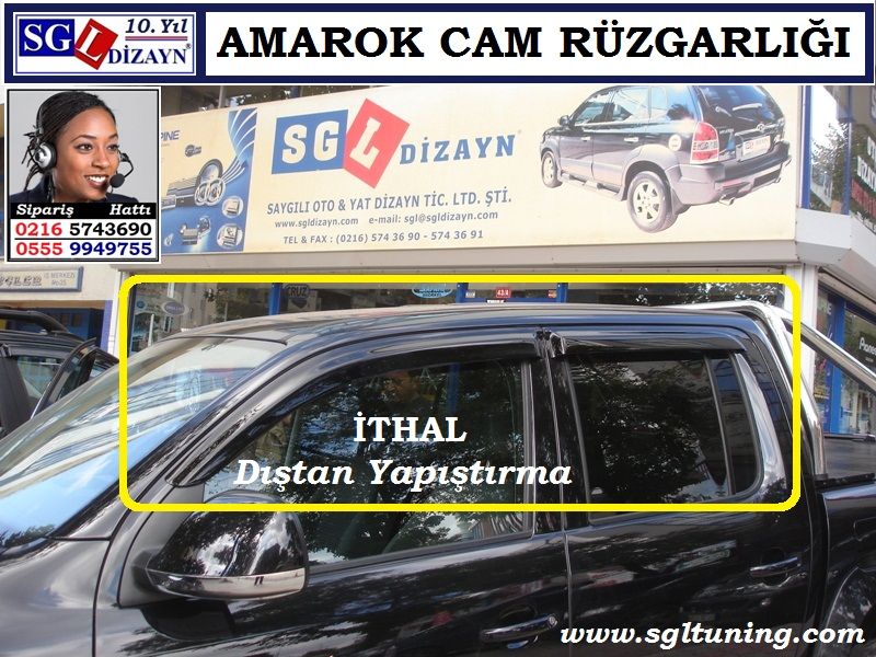 SGL-451-10G AMAROK CAM RÜZGARLIĞI İTHAL YAPIŞTIRMA AMAROK AKSESUARLARI