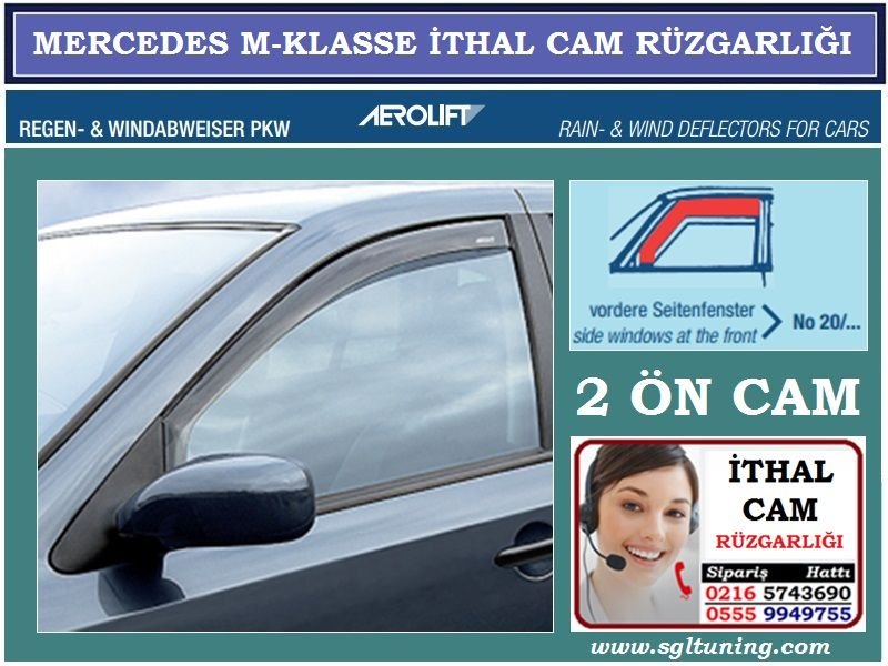 MERCEDES M SERİSİ CAM RÜZGARLIĞI 2 ÖN CAM 2005R MERCEDES M SERİSİ AKSESUARLARI