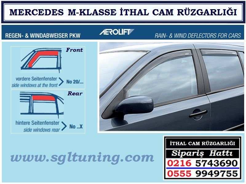MERCEDES M SERİSİ CAM RÜZGARLIĞI 2005R MERCEDES M SERİSİ AKSESUARLARI