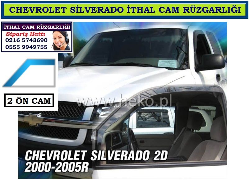 CHEVROLET SİLVERADO CAM RÜZGARLIĞI 2 ÖN CAM 2000-2005 CHEVROLET SİLVERADO AKSESUARLARI
