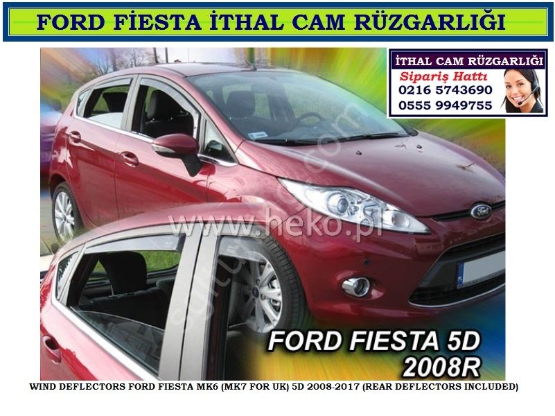 FORD FİESTA 2008-2017 ÖZEL CAM RÜZGARLIĞI - KAMPANYALI ÜRÜN HEKO