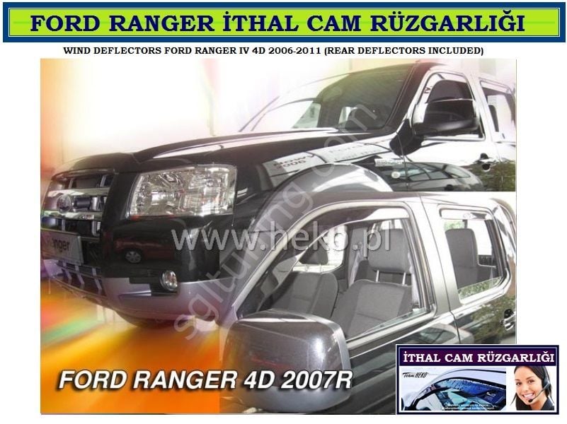FORD RANGER 2006-2011 ÖZEL CAM RÜZGARLIĞI - KAMPANYA ÜRÜNÜ HEKO