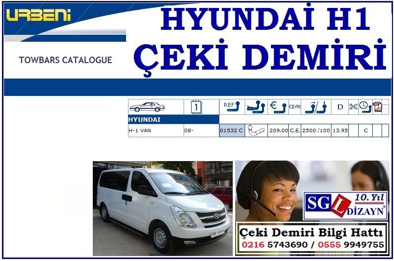 SGL-16303A HYUNDAİ H1 ÇEKİ DEMİRİ 2008-.. HYUNDAİ H1 AKSESUARLARI