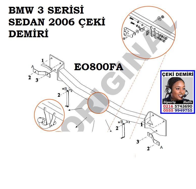 SGL-3303A BMW 3 SERİSİ ÇEKİ DEMİRİ E90 2005-2012 BMW 3 SERİSİ AKSESUARLARI