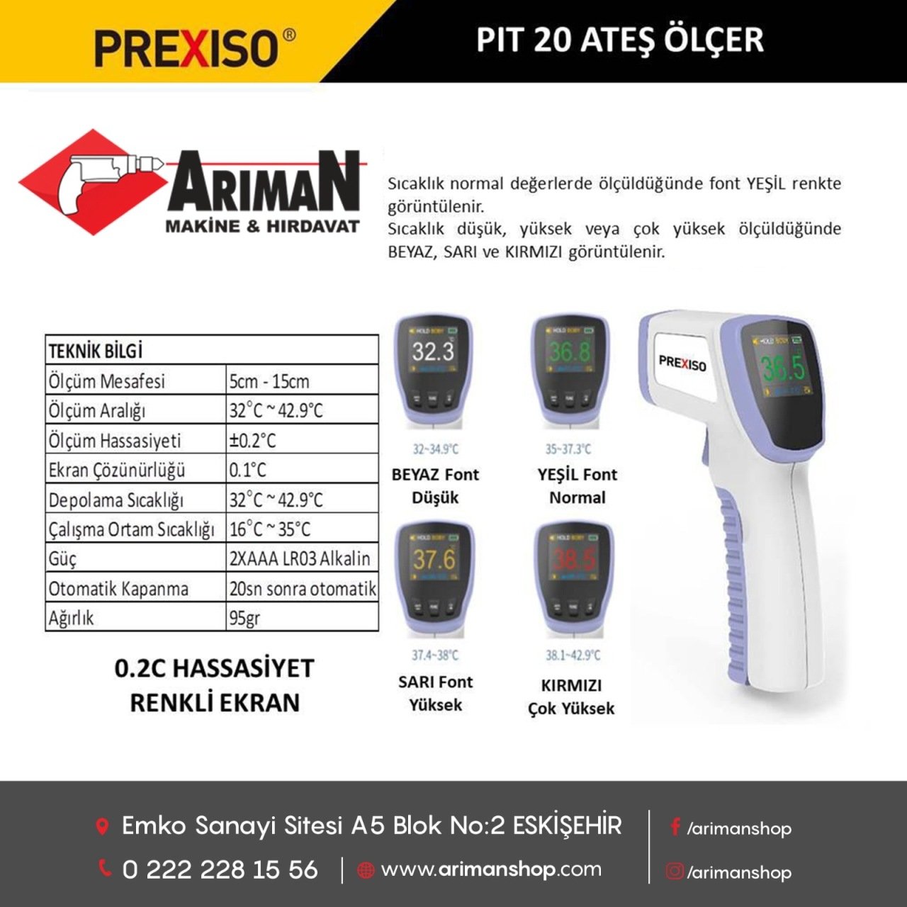 Prexiso PIT 20 Ateş ölçer