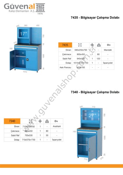 7435 - Bilgisayar Çalışma Dolabı