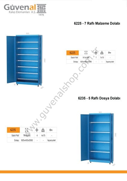6225 - 7 Raflı Malzeme Dolabı