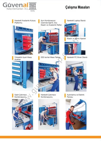 3840 - 3 Dolaplı 15 Çekmeceli Altıgen Masa