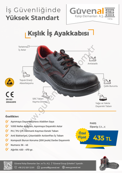 Kışlık İş Ayakkabısı (Pars) 41 Numara